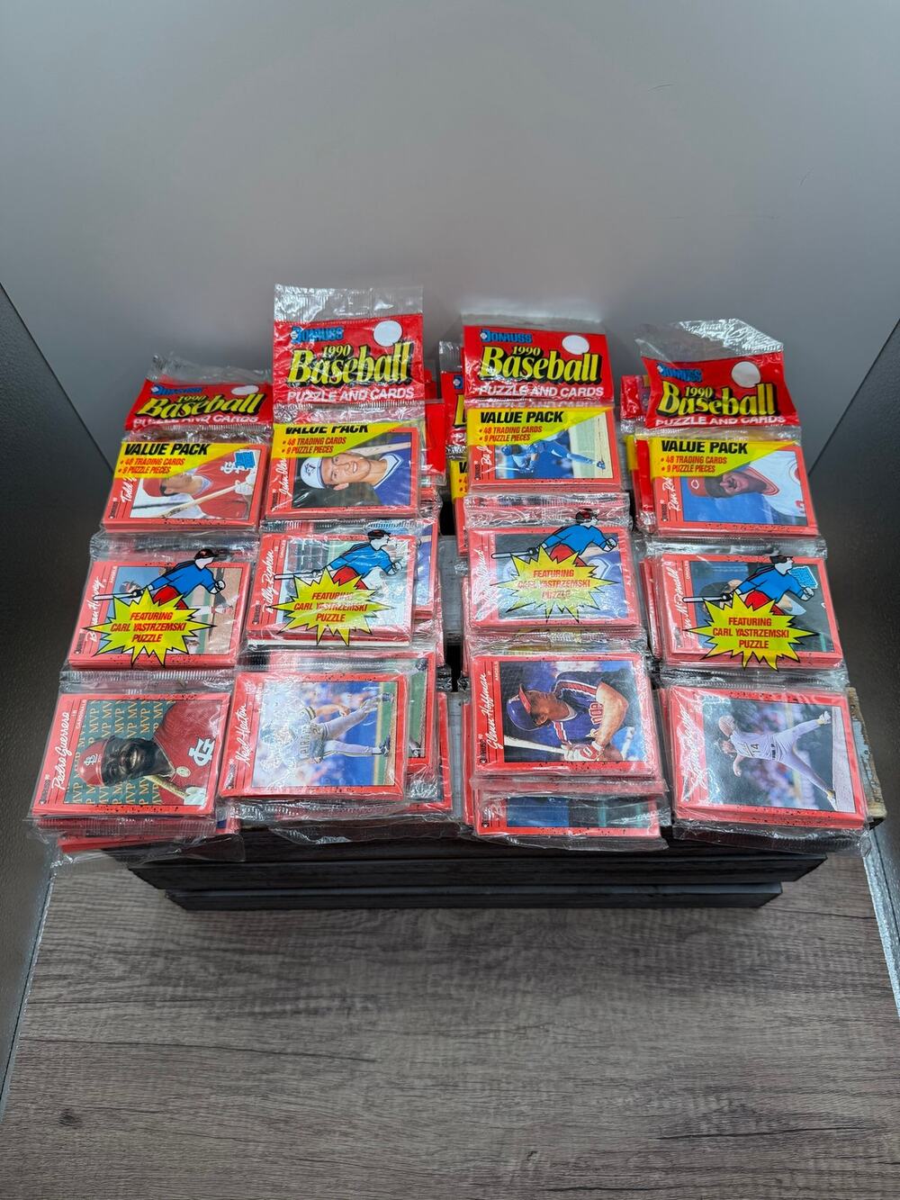 Vintage 1990 Donruss Baseball Unopened Cards & Puzzle Value Packs - Lot of 14